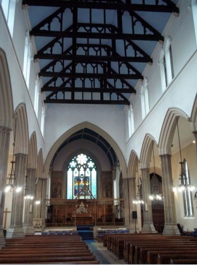 The completed new nave ceiling